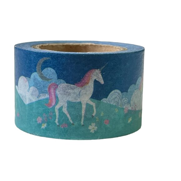 Unicorn Rainbow Blue Green Washi Tape u Papercraft Scrapbook Planner School Deco - Picture 1 of 5